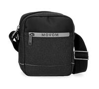 MOVOM Trimmed Crossbody Bag Small Black 15x19.5x6cm Polyester, Black/White, Small Crossbody Bag