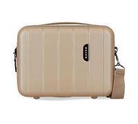 Movom Wood Adaptable Luggage 29 x 21 x 15 cm Rigid ABS 9.14L 0.8 kg by Joumma Bags, Champagne, Standard Size, Toiletry Bag