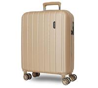 Movom Wood Beige Cabin Suitcase 40 x 55 x 20 cm Rigid ABS TSA Lock 38 Litre 2.9 kg 4 Double Wheels Hand Luggage