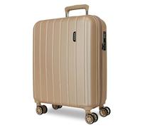 Movom Wood Beige Cabin Suitcase 40 x 55 x 20 cm Rigid ABS TSA Lock 38 Litre 3.2 kg 4 Double Wheels Hand Luggage
