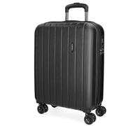 Movom Wood Black Cabin Suitcase 40 x 55 x 20 cm Rigid ABS TSA Lock 38 Litre 2.9 kg 4 Double Wheels Hand Luggage
