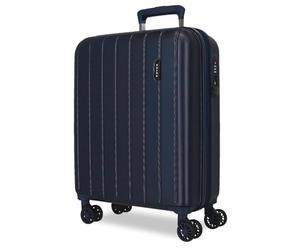 Movom Wood Blue Cabin Suitcase 40 x 55 x 20 cm Rigid ABS TSA Lock 38 Litre 3.2 kg 4 Double Wheels Hand Luggage