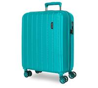 MOVOM Wood Cabin Suitcase Blue 40 x 55 x 20 cm Rigid 2.8 kg TSA Lock ABS 2.8 kg 37L Extendable Hand Luggage, Blue, One Size, Cabin Suitcase