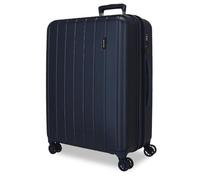 MOVOM Wood, Cabin Suitcase, carry-on luggage, interior with two compartments, Made of lightweight and resistant ABS material, 4 swivel wheelsSide Combination Lock, De Joumma Bags