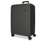 MOVOM Wood, Cabin Suitcase, carry-on luggage, interior with two compartments, Made of lightweight and resistant ABS material, 4 swivel wheelsSide Combination Lock, De Joumma Bags