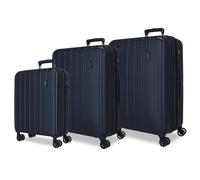 MOVOM Wood, Cabin Suitcase, carry-on luggage, interior with two compartments, Made of lightweight and resistant ABS material, 4 swivel wheelsSide Combination Lock, De Joumma Bags
