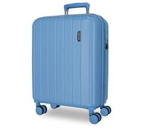 Movom Wood Denim Cabin Case 40x55x21 cm Rigid ABS Integrated TSA Closure 37L 2.8kg 4 Double Wheels Extendable Hand Luggage