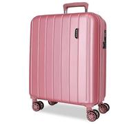 Movom Wood Cabin Suitcase Pink 40 x 55 x 20 cm Rigid 2.8 kg TSA Lock ABS 2.8 kg 37L Extendable Hand Luggage, Pink, One Size, Cabin Suitcase