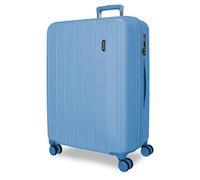 MOVOM Wood Medium Suitcase Denim 48x68x27 cm Hard Shell ABS TSA Lock integrado 72L 3,5kg 4 Double Wheels Expandable