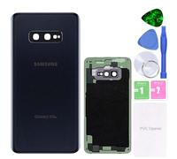 MovTEK Back Glass Replacement Rear Battery Cover Genuine for Samsung Galaxy S10e G970F with Camera Lens Repair Kit (Prism Black)