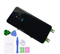 MovTEK Back Glass Replacement Rear Battery Cover Genuine for Samsung Galaxy S9 Plus G965F with Camera Lens Repair Kit (Midnight Black)