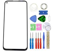 MovTEK Screen Replacement Front Glass Repair Kit Genuine for Huawei P40 Lite 6.4" (No Touch and LCD Display) with Tools (Midnight Black)