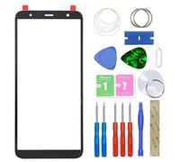 MovTEK Screen Replacement Front Glass Repair Kit Genuine for Samsung Galaxy J6 Plus 2018 J610F/ J4 Plus J415F (No Touch and LCD Display) with Separation Tool and 3M adhesive Black