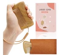 Mowawa Sandalwood Birthing Comb For Labor Pain Relief & Delivery - Labour Gifts with Birth Affirmation For Women- Wood Comb For Pregnancy Contraction