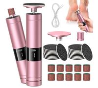 Mowend Electric Foot File, 2 in 1 Foot Callus Remover & Nail Grinder, Foot Hard Skin Remover, Rechargeable & Portable Pedicure Tools for Dry Dead Skin Cracked Heels Calluses,2000mAh,9 Speed Adjustable