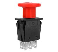 Mower Clutch PTO Switch for Delta 6204/6201 8 Terminals 10 AMP PTO Switch 4174684 500016 430-528 Replacement Dixie Chopper Husqvarna Classic RZT Pro Series SZT Pro Series Zee 2 RZT Mower -Red