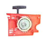 Mower Hand Pull Starter Mower Pull Starter Aluminum Core Hand Puller Fit for Chinese Chainsaw 4500 5200 5800 45cc 52cc 58cc Engine