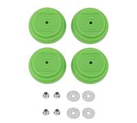 Mower Plastic Cover Set | 4Pcs Replacement Caps for Lawn Mower Protection | Sturdy Garden Tool Accessories/Farm Equipment Parts | Easy Install with Screws & Gaskets