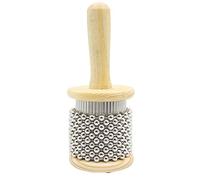 Mowind Wooden Cabasa Pop Hand Shaker Percussion Instrument with Metal Beads Small Size