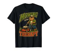 Mowing is My Therapy Gardening Lawn Mower Cute Capybara Capy T-Shirt