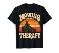 Mowing is My Therapy Retro Backyard Grass Cutting Gardening Value Graphic T-Shirt