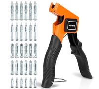 MOWIS Hollow Wall Anchors Setting Tool Kit, 30pcs Molly Bolts, Metal Plasterboard Cavity Wall Fixings Anchors Plugs, Heavy Duty Hollow Wall Anchor Screw Mounting Plier Set