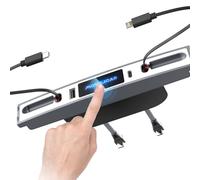 Mowlicas Upgrade Touch Switch Design for Tesla USB Hub (White), Retractable Charge Hub is Necessary Tesla Model 3/Y Accessories (2024-2021) but not Highland or Juniper Compatible, Tesla Gifts