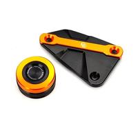 MOWOK Fit Compatible With 890 Adventure R 790 890 ADV Motorcycle Accessories Rear Front Brake Fluid Reservoir Cover Guard(2 pcs-Orange Black)