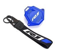 MOWOK For Yamaha YZFR1 YZF R1 Accessories Motorcycle Key Shell Cover Case & Badge Keyring, Blue, CM