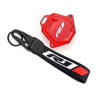MOWOK For Yamaha YZFR1 YZF R1 Accessories Motorcycle Key Shell Cover Case & Badge Keyring, Red, CM, Modern