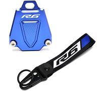 MOWOK For Yamaha YZFR6 YZF R6 Accessories Motorcycle Key Shell Cover Case & Badge Keyring, Blue