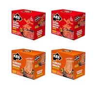 Mowon Konjac Snack Mixed Pack, Vegan Strip, BBQ*2 + Spicy*2, 360g×2 Each, Low Calorie, High Fiber, Paste Refreshing Crunchy-tender Chinese Food, HALAL Certified, Healthy Alternative-4 Boxes