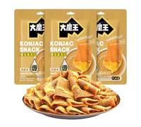 Mowon Konjac Snack Vegan Strip From Liubiju Sesame Paste Refreshing Crispy Chinese Food-6x9g/Bag, 3 BAGS