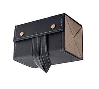 Mowsug Multiple Travel Sunglasses Organizer Case - PU Leather Hanging Foldable Eyeglasses Case…, 4-slots Grey, Medium