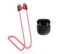 MOWYEOK Anti-loss Strap for Headphones, Compatible with Bose QuietComfort Earbuds II Earphones, Soft Silicone Anti-Lost Lanyard, Suitable for Outdoor Sports, Running, Fitness - Red