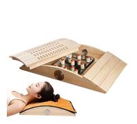 Moxa Box Moxibustion Relaxation Box for the Lumbar Area, Natural Wood Moxa Box with Multiple Openings for Wellness and Relaxation