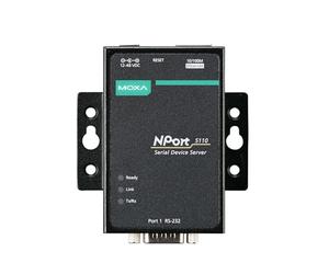 MOXA NPort 5110 ---WITHOUT--- Adapter - 1 Port Serial Device Server, 10/100 Ethernet, RS232, DB9 Male, WITHOUT Power Adapter