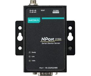 Moxa NPort 5150A - 1 Port RS-232/422/485 Serial Device Server, 4TB External Hard Drive, 0 to 60°C Operating Temperature