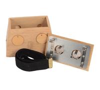 Moxa Stick Box - 190G Wood Steel Construction, Double Combustion Chamber, Easy Operation Design, Moxibustion Energy Lead, Elastic Safety Strap with 0.59-0.71 Inch Sticks, Suitable for Home Use