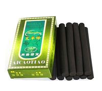 Moxa Stick,Moxibustion 10Pcs Box 12 * 120mm Smokeless Moxa Rolls Roller Stick Black Burner Moxibustion Acupuncture Massage