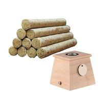 Moxa Stick Smokeless,Moxa Rolls Stone Mill Production Moxa Roll Pure Wild Mugwort Moxibustion Stick Warm Acupoint Meridian Massage Therapy(Include Wooden Tool)