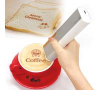 MOXAC Mini Protable Coffee Latte Art Print Portable Edible Inkjet Printer Handheld Food safty Grade Food Printer for Coffee Cake Desserts DIY Decoration