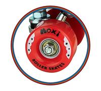 Moxi Roller Skates Rainbow Rider Replacement Quad/Rollerskate Wheels (Pack of 4) (Red)