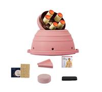moxibustion Box, Fumigation Device Home Use for Abdomen and Whole Body Acupoints Pain Relief Moxa Stick Set with Elastic Band(1pcs)