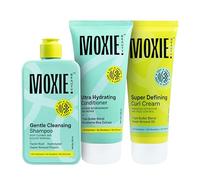 Moxie Beauty Just-The-Essentials Curly Trio Cleansing Shampoo (200ml), Conditioner (175ml) & Super Defining Curl Cream (120ml)