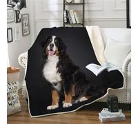 MOXINO 3D Bernese Mountain Dog Throw Blanket 150x200 cm Super Soft Plush Microfiber Fleece Cosy Warm Animals Dogs Sherpa Blanket for Bed Sofa Couch Bedroom Decorative（Pattern 49-20）
