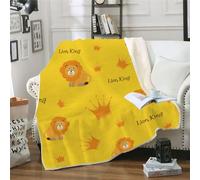 MOXINO 3D Lion Throw Blanket 130x150 cm Super Soft Plush Microfiber Fleece Cosy Warm Cartoon Animals Sherpa Blanket for Bed Sofa Couch Bedroom Decorative（Pattern 85-11）