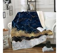 MOXINO 3D Marble Throw Blanket 150x200 cm Super Soft Plush Microfiber Fleece Cosy Warm Marble Sherpa Blanket for Bed Sofa Couch Bedroom Decorative(Pattern 84-6)
