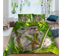 MOXINO Sloths Super King Duvet Cover 220x260 cm Microfibre Ultra Soft 3D Sloths Bedding Set with Zipper Closure Comforter Quilt Cover with 2 Pillowcase 50x75(Pattern 164-8)