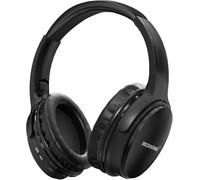 MOXKING Over Ear Bluetooth Headphones with Microphone, Wireless Headphones with HiFi Sound, 40 Hours Playtime, Foldable & Dual Mode (Bluetooth/Wired) - Perfect for Travel, Work, Gym & PC (Black)